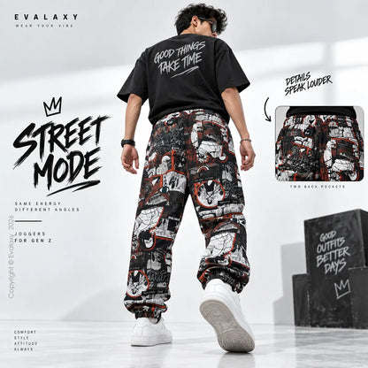 Evalaxy Urban Graphic Joggers – Unisex Streetwear Fit