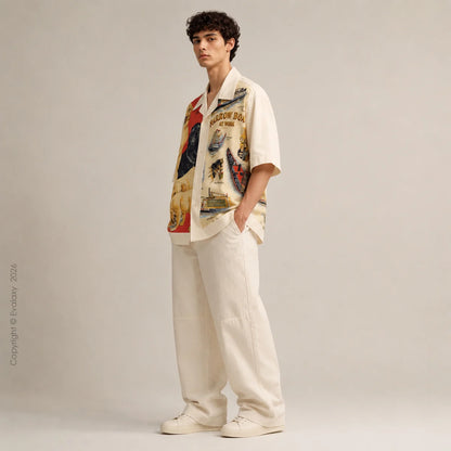 Vintage Dogs & Boats Printed Shirt for Men And Women – Premium Holiday Casual Wear