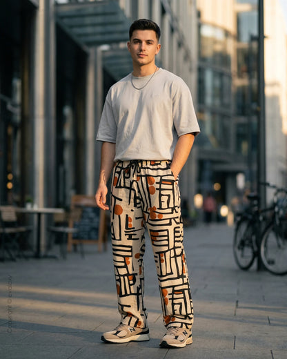 Evalaxy Urban Mosaic Relaxed Pant For Men & Women