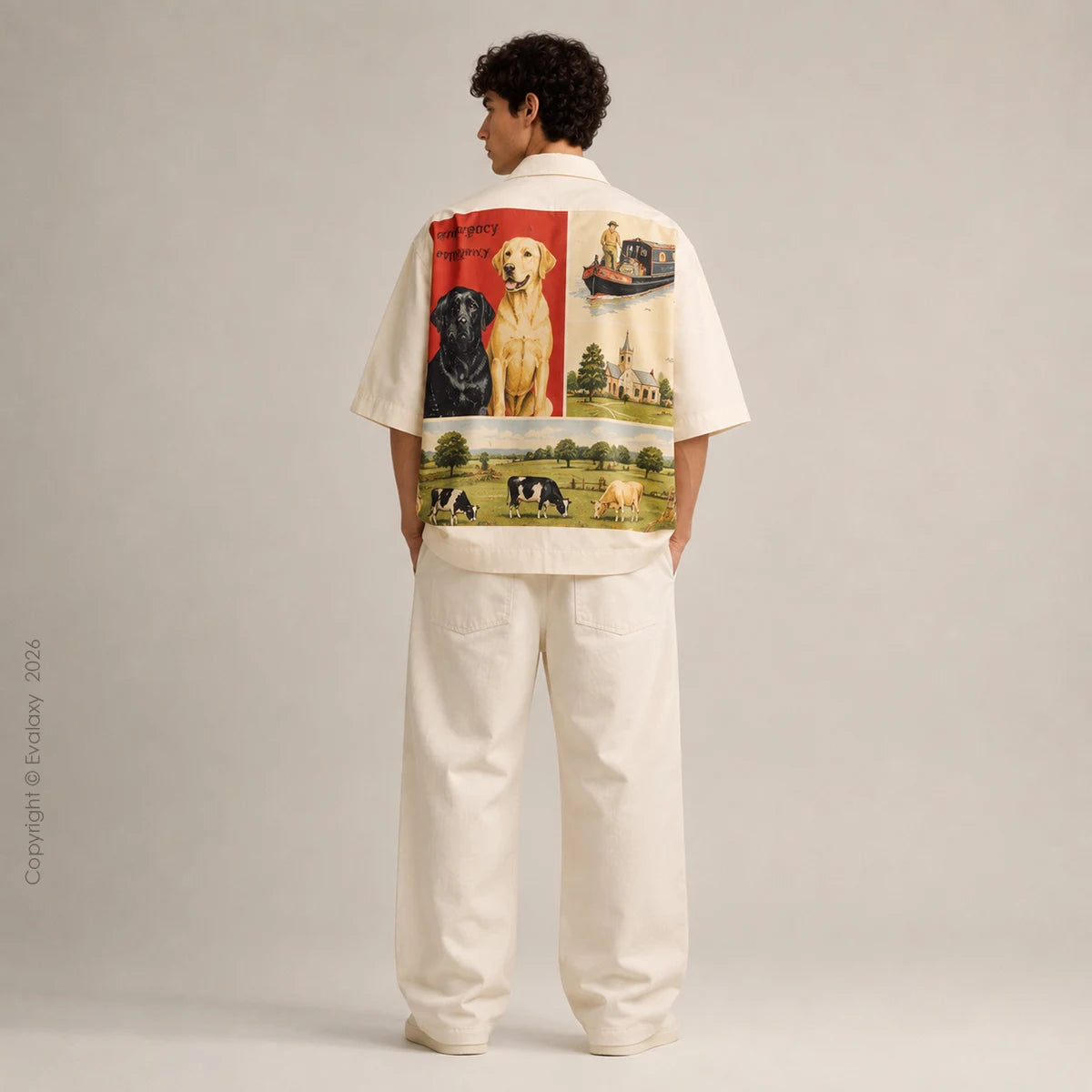 Vintage Dogs & Boats Printed Shirt for Men And Women – Premium Holiday Casual Wear