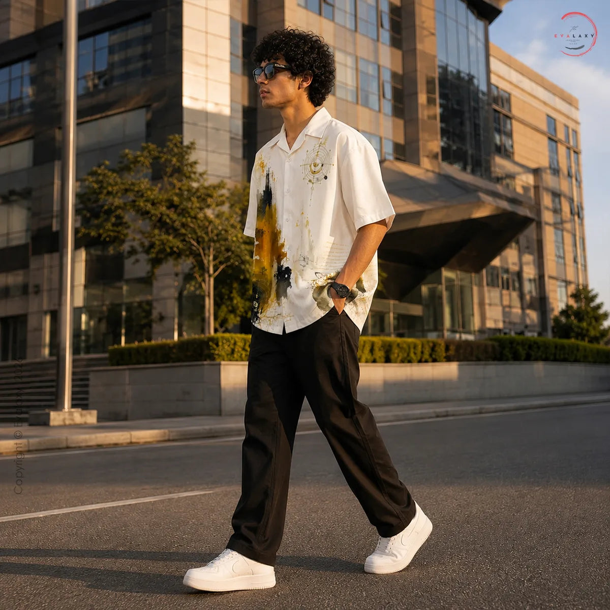 Mystic Aura Abstract Oversized Shirt For Men & Women