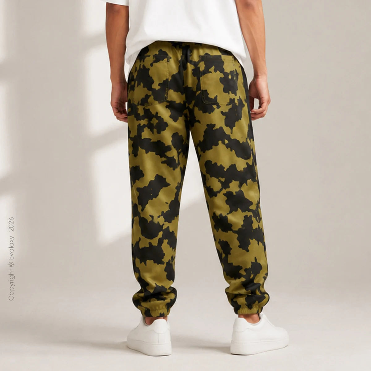 Poison Green Camo Jogger Breathable Casual Harem Pants For Men & Women