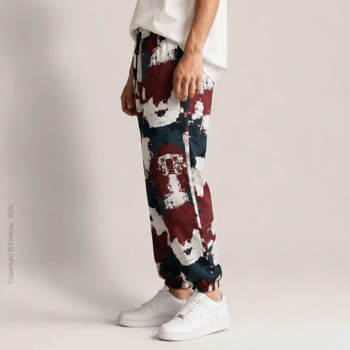 Maroon Cream Jogger Breathable Casual Harem Pants For Men & Women