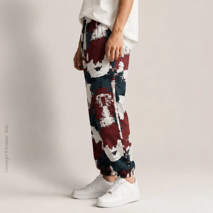 Maroon Cream Jogger Breathable Casual Harem Pants For Men & Women