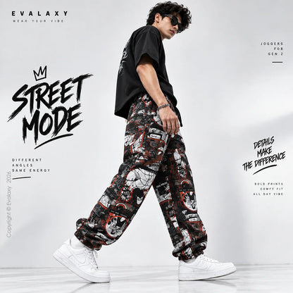 Evalaxy Urban Graphic Joggers – Unisex Streetwear Fit