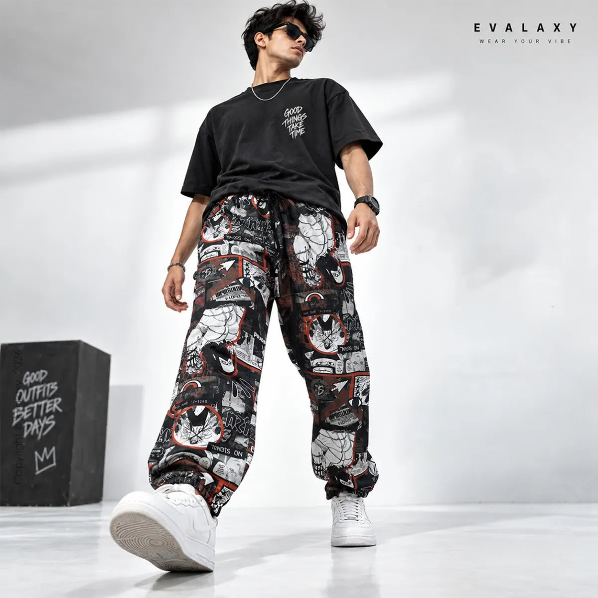 Evalaxy Urban Graphic Joggers – Unisex Streetwear Fit
