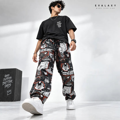 Evalaxy Urban Graphic Joggers – Unisex Streetwear Fit