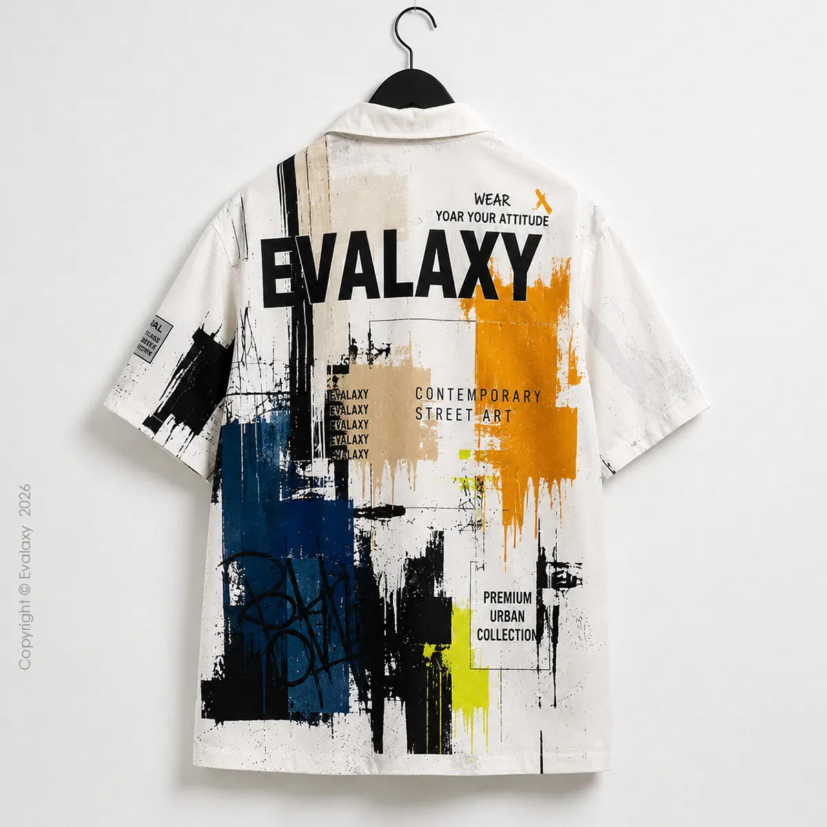 Urban Graffiti Graphic Oversized Shirt For Men & Women