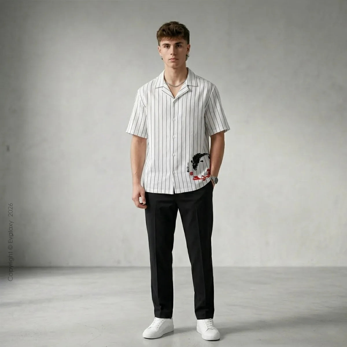 Be Kind White Lines Relaxed Fit Shirt for Men and Women