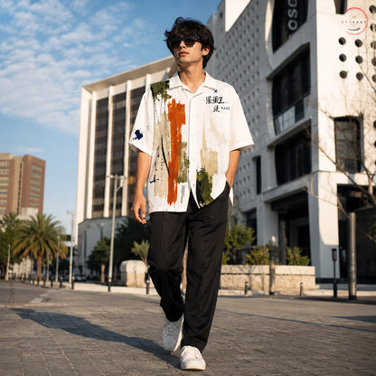 Kaze Abstract Art Oversized Shirt For Men & Women