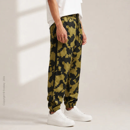 Poison Green Camo Jogger Breathable Casual Harem Pants For Men & Women