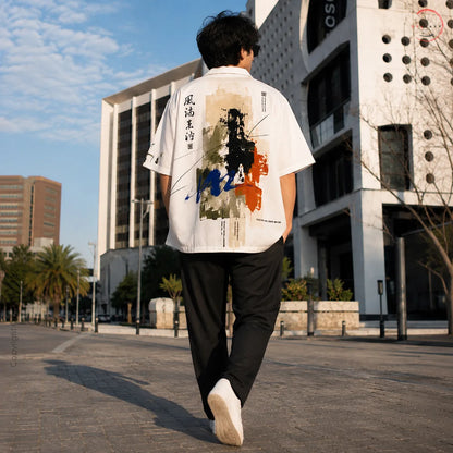 Kaze Abstract Art Oversized Shirt For Men & Women