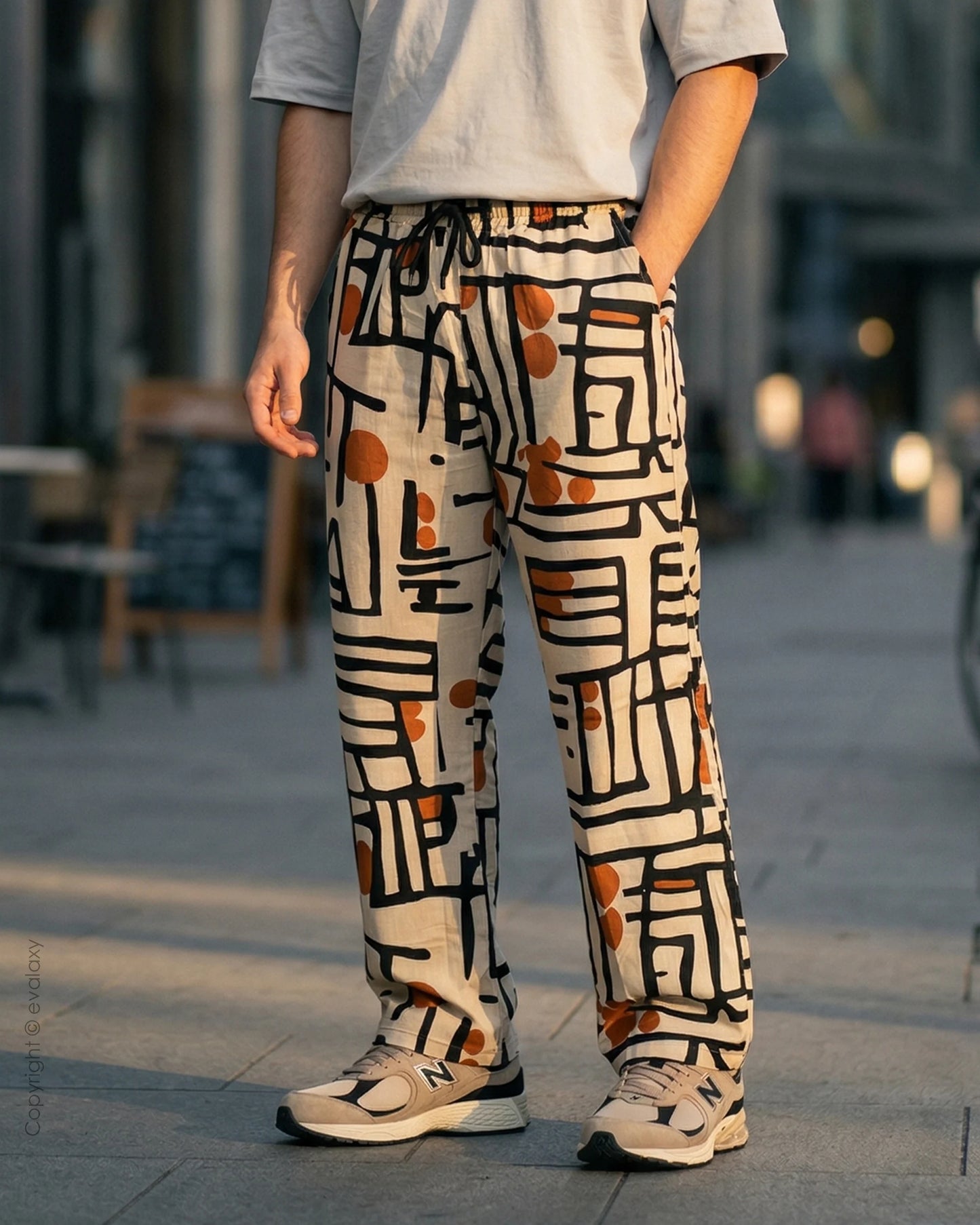 Evalaxy Urban Mosaic Relaxed Pant For Men & Women