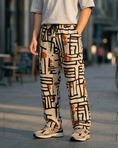 Evalaxy Urban Mosaic Relaxed Pant For Men & Women