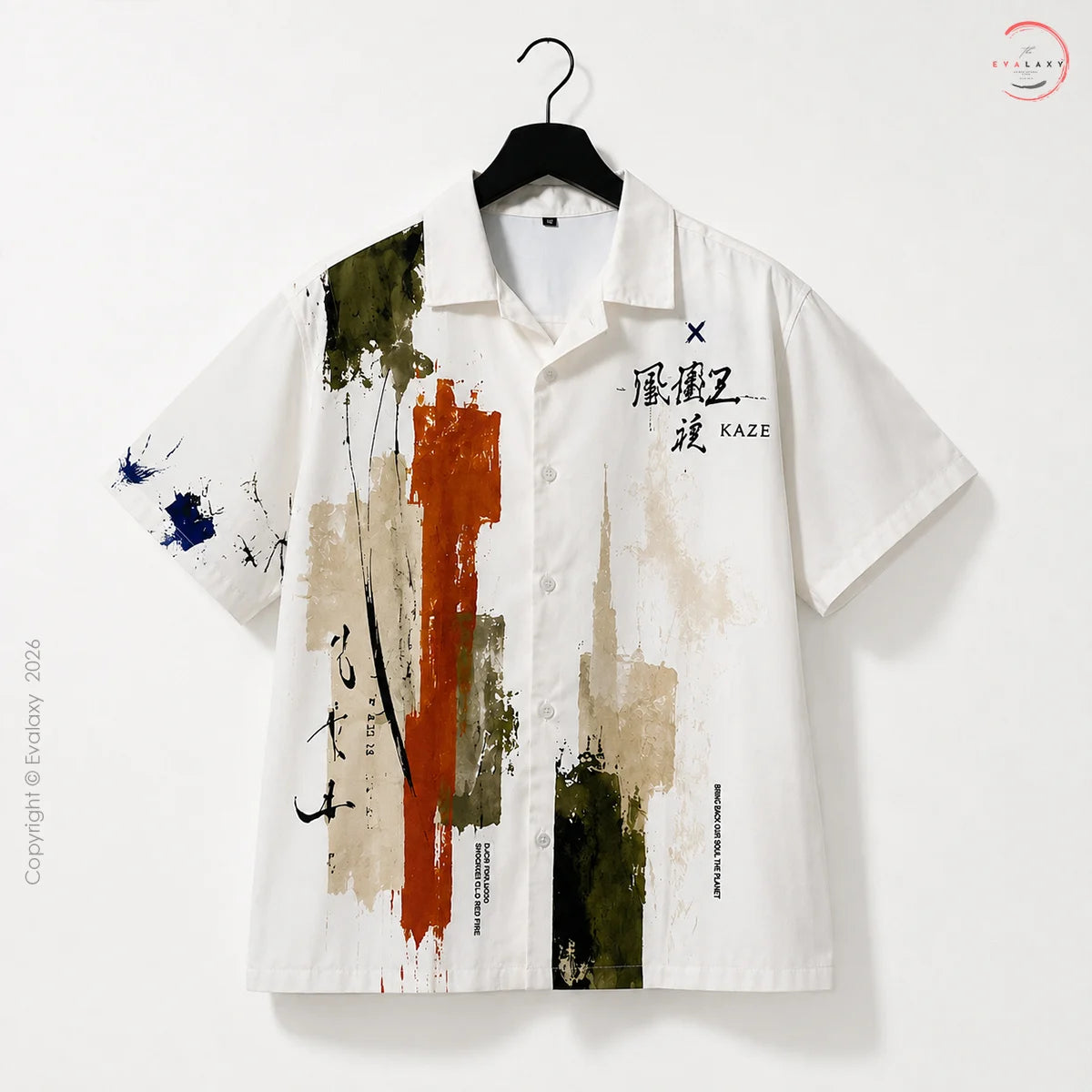 Kaze Abstract Art Oversized Shirt For Men & Women