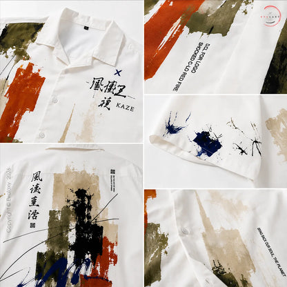 Kaze Abstract Art Oversized Shirt For Men & Women