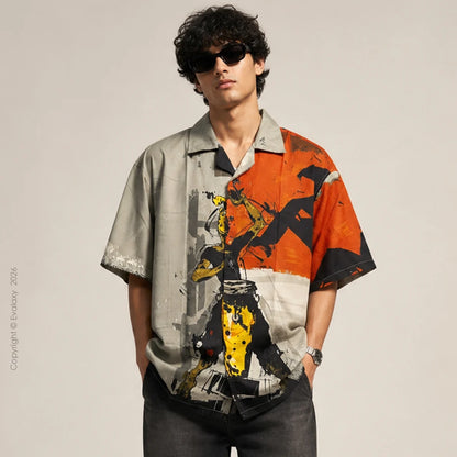 Music Graphic Oversized Half Sleeve Shirt For Men & Women