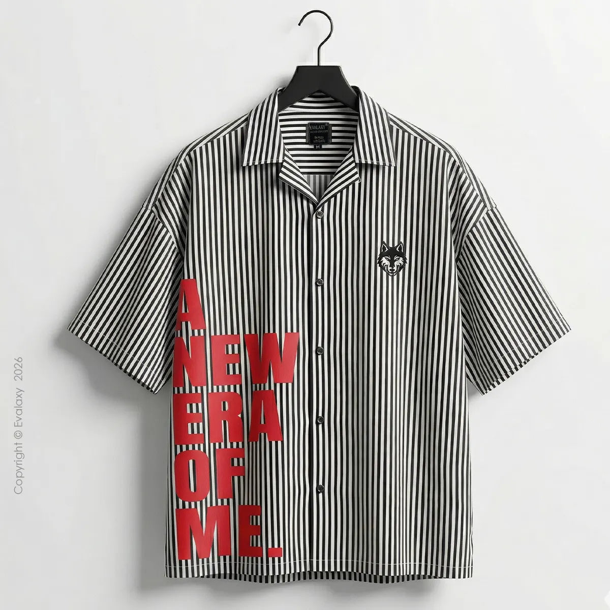 New Era Black Lines Relaxed Fit Shirt for Men and Women