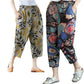 Vintage Abstract Circlel & Green Floral Pajama Capri Combo Pack For Womens & Girls(Pack Of 2 Pcs)