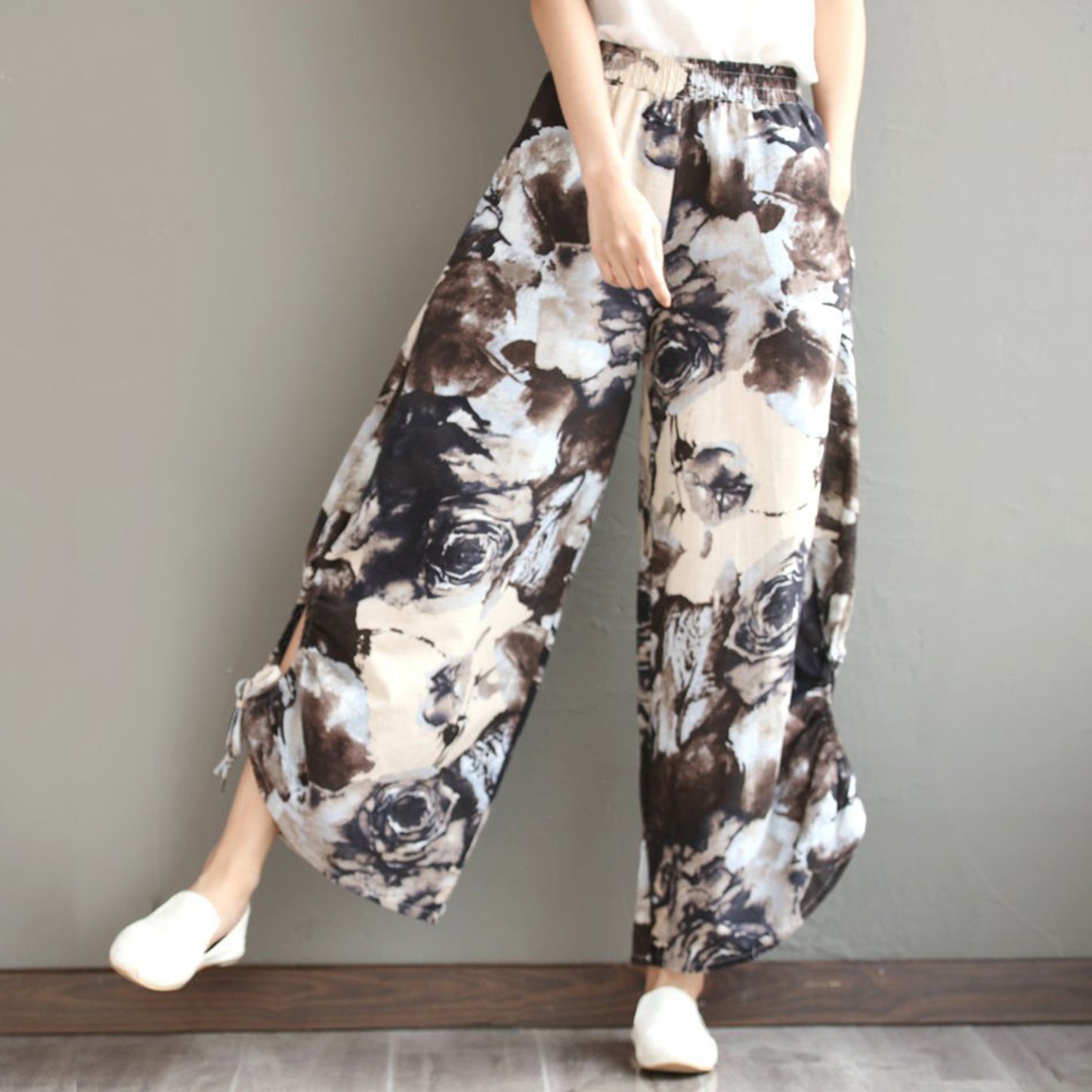 Ladies MONACO trousers POOLSIDE PAISLEY – Shiwi