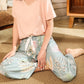 Stylish Lite Turquoise & Mix Pear Cream Plazo For Womens Trousers Combo (Pack Of 2)