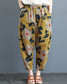 Vintage Yellow Floral & Zibra Print Pajama Capri Combo Pack For Womens & Girls(Pack Of 2 Pcs)
