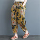 Vintage Off-White Brush Paint & Yellow Floral Pajama Capri Combo Pack For Womens & Girls(Pack Of 2 Pcs)