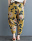 Vintage Yellow Floral & Yellow Boxes Pajama Capri Combo Pack For Womens & Girls(Pack Of 2 Pcs)