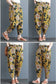 Vintage Yellow Floral & SkyBlue Pajama Capri Combo Pack For Womens & Girls(Pack Of 2 Pcs)