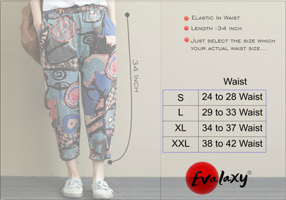 Vintage Abstract Circlel & Zibra Print Pajama Capri Combo Pack For Womens & Girls(Pack Of 2 Pcs)