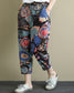 Vintage Abstract Circlel & Green Floral Pajama Capri Combo Pack For Womens & Girls(Pack Of 2 Pcs)