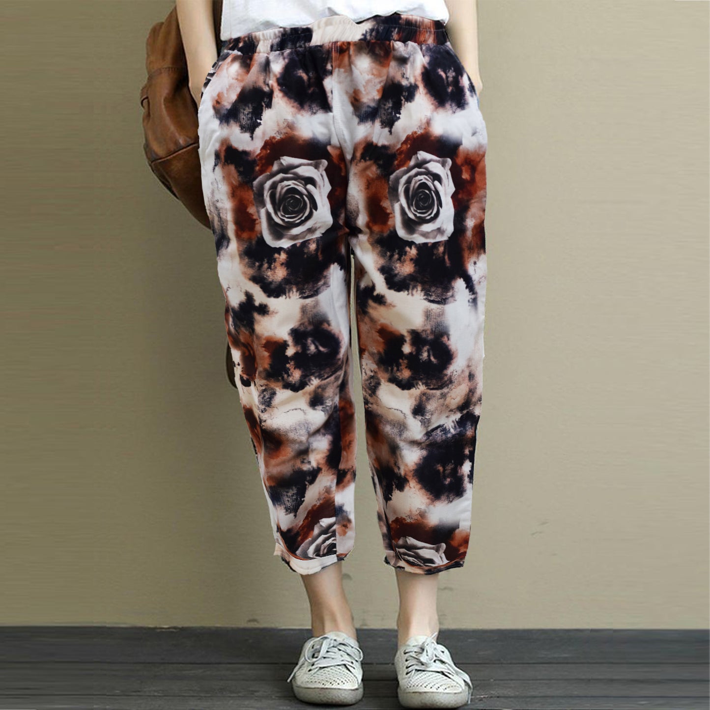 Vintage Olive Army & Chocklet Floral Pajama Capri Combo Pack For Womens & Girls(Pack Of 2 Pcs)