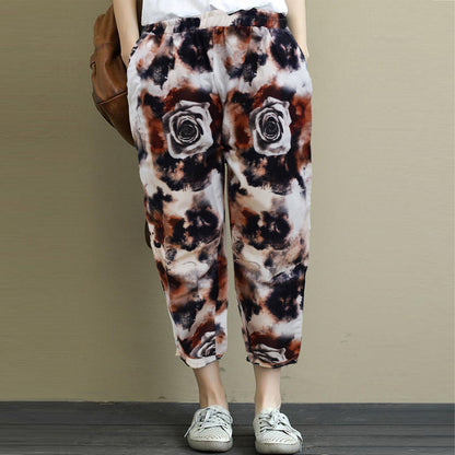 Vintage Olive Army & Chocklet Floral Pajama Capri Combo Pack For Womens & Girls(Pack Of 2 Pcs)