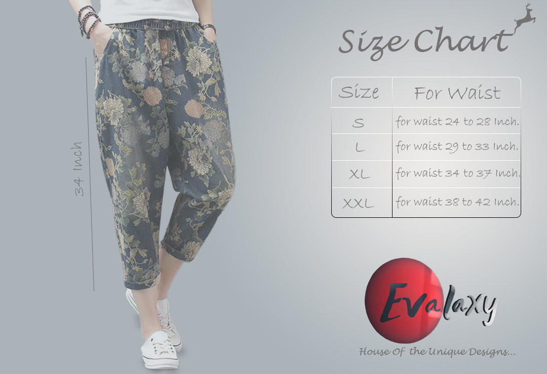 Vintage Stylish Floral Capri Combo Pack For Womens & Girls (Pack of 3 pcs)