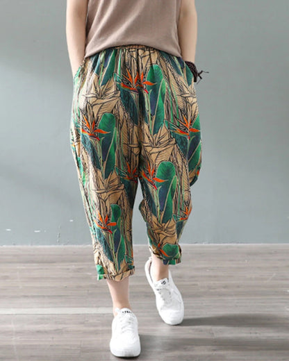 Vintage Printed Capri Combo Pack For Womens & Girls (Pack of 3 pcs)