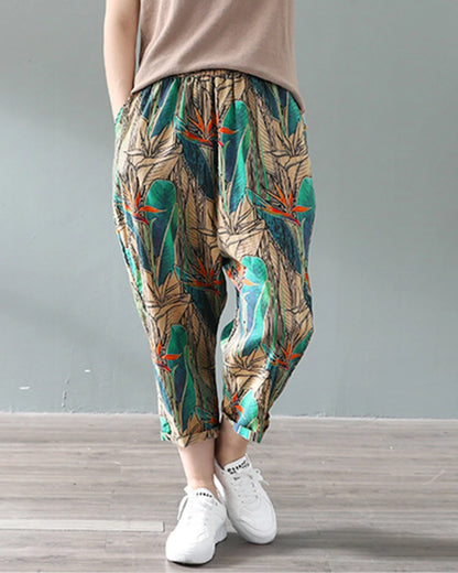 Vintage Printed Capri Combo Pack For Womens & Girls (Pack of 3 pcs)
