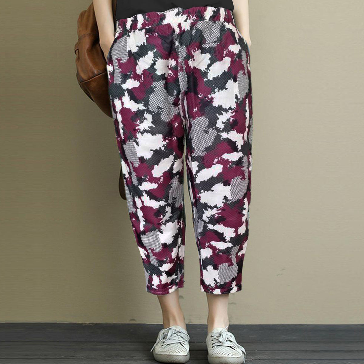 Vintage Abstract Circle & Camo Pajama Capri Combo Pack For Womens & Girls(Pack Of 2 Pcs)