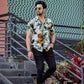 Men Random Chickoo Floral Print Shirt