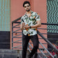 Men Random Chickoo Floral Print Shirt