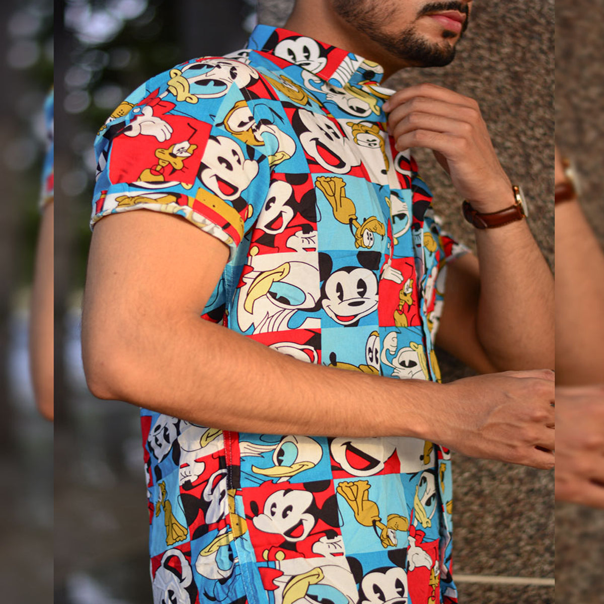 Men Random Cartoon Print Shirt