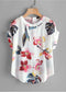 Stylish White Floral & Abstract Color Block Tops Combo For Women & Girls(Pack Of 2 Pcs)