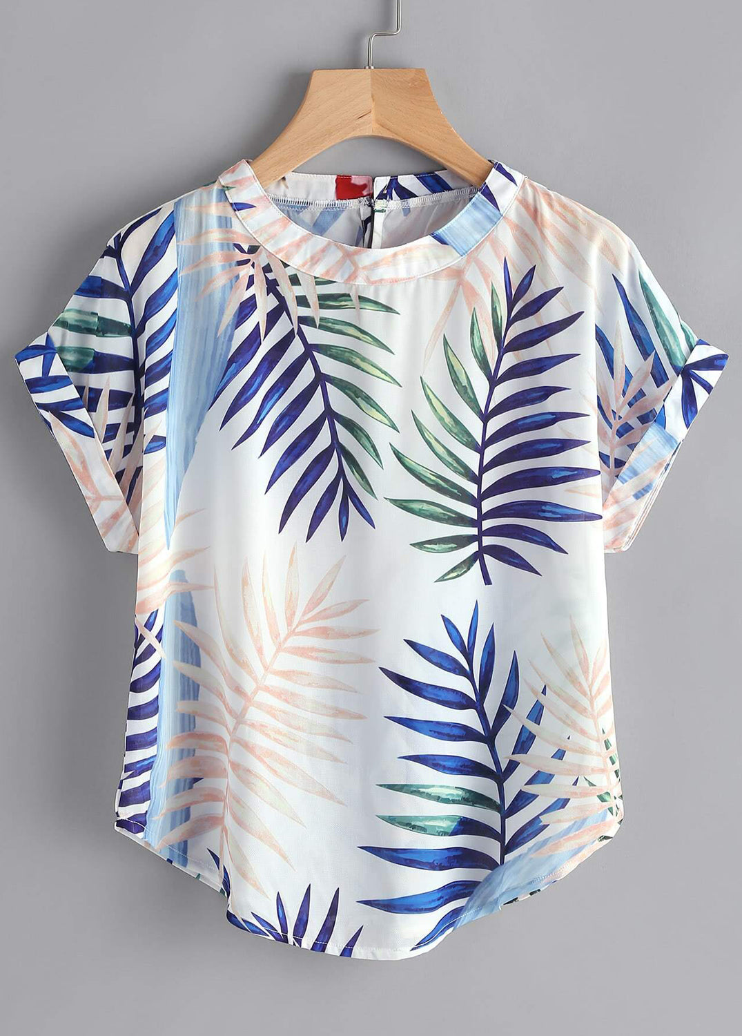 Stylish Tropical Leaf & Turquoise Lines Tops Combo For Women & Girls(Pack Of 2 Pcs)