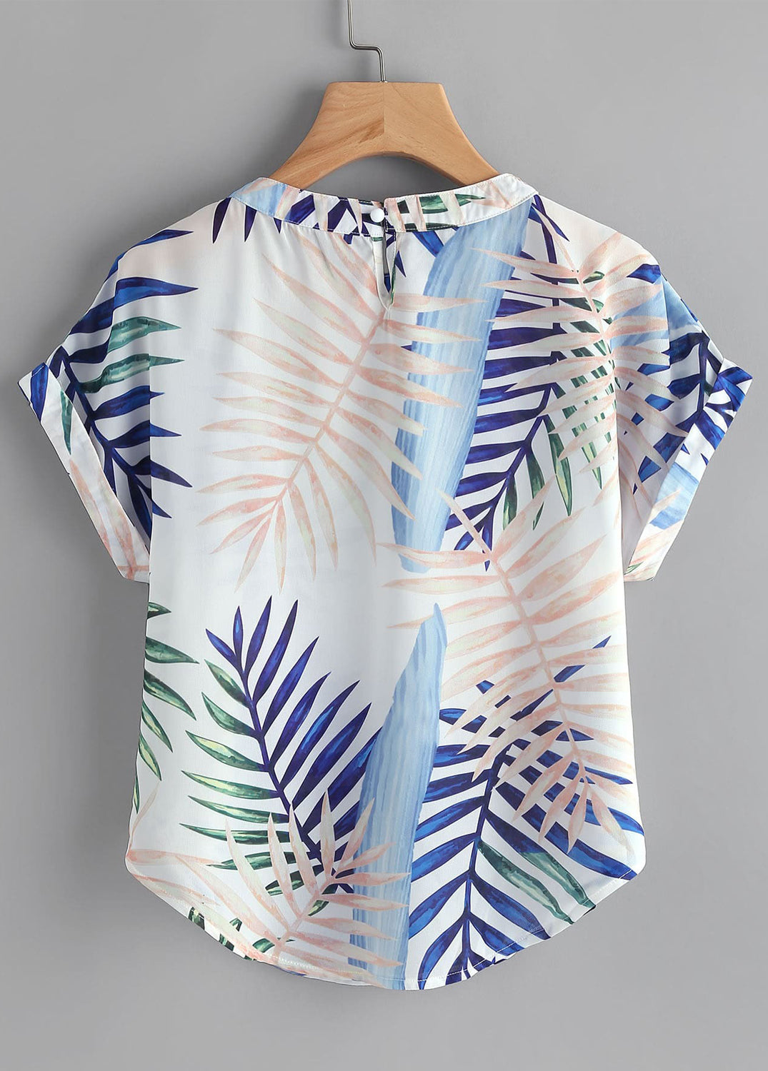 Stylish Tropical Leaf & Turquoise Lines Tops Combo For Women & Girls(Pack Of 2 Pcs)