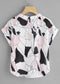 Stylish Yellow Lines & Abstract Pink Tops Combo For Women & Girls(Pack Of 2 Pcs)