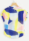 Stylish Abstract Blocks Tops For Women & Girls