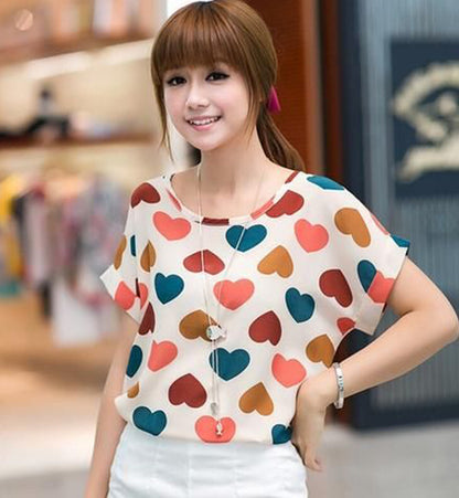 Stylish Colorful Beam & Random Hearts Tops Combo For Women & Girls(Pack Of 2 Pcs)