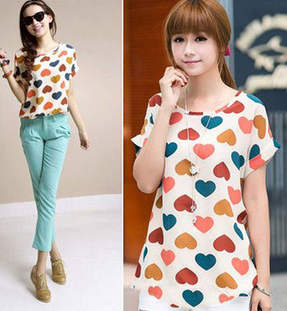 Stylish Colorful Heart Tops For Women & Girls