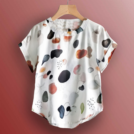 Stylish Colorful Drops Design Tops For Women & Girls