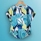 Stylish Abstract Turquoise Design Tops For Women & Girls