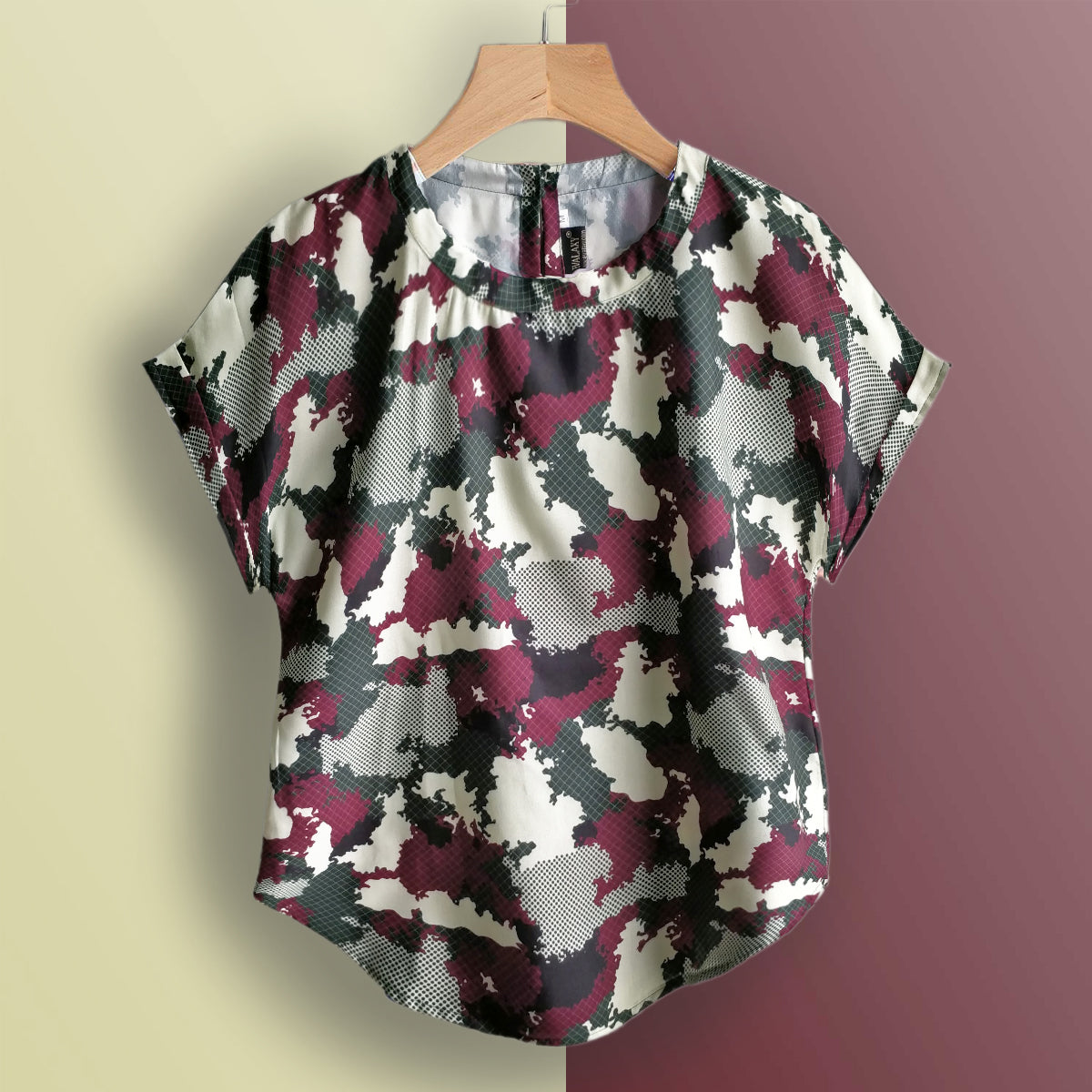 Stylish Abstract Faces,Camo & Abstract Blue Tops Combo For Women & Girls (Pack of 3)